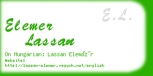 elemer lassan business card